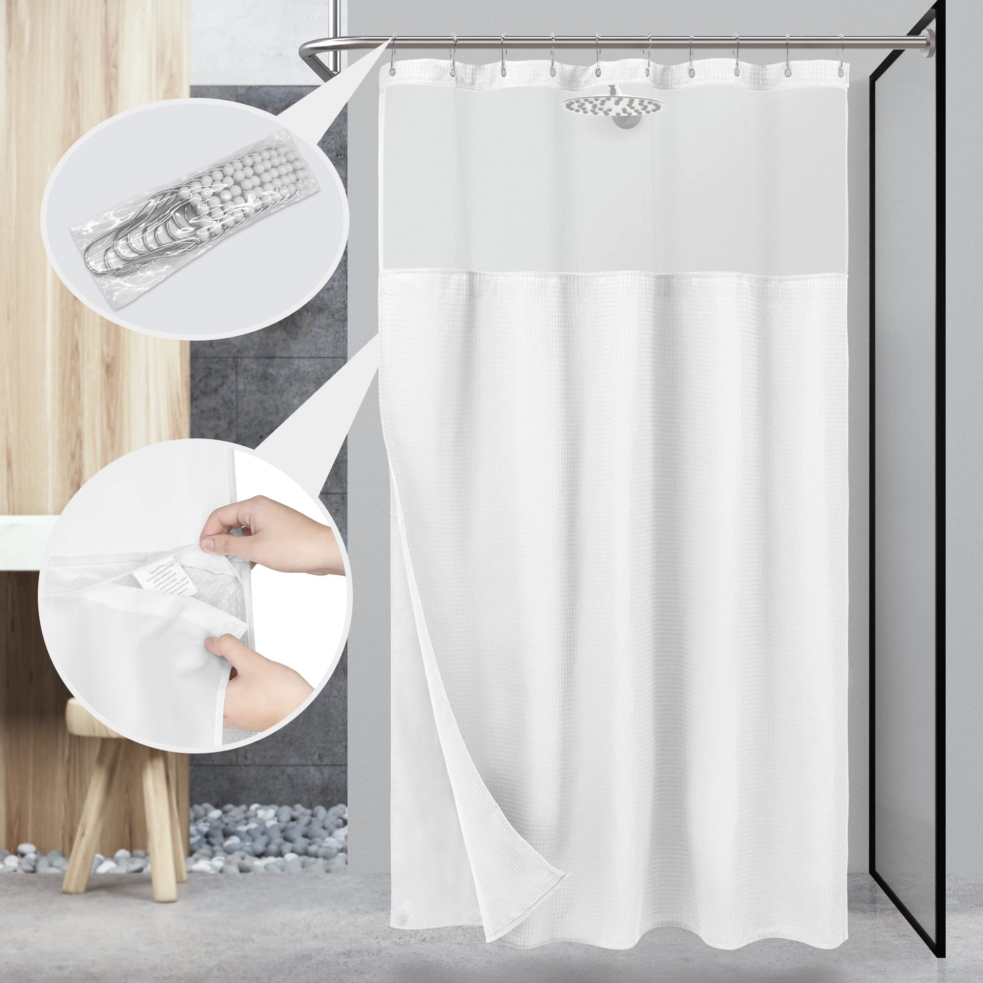N&Y HOME water-repellent curtain dries quickly after showers.