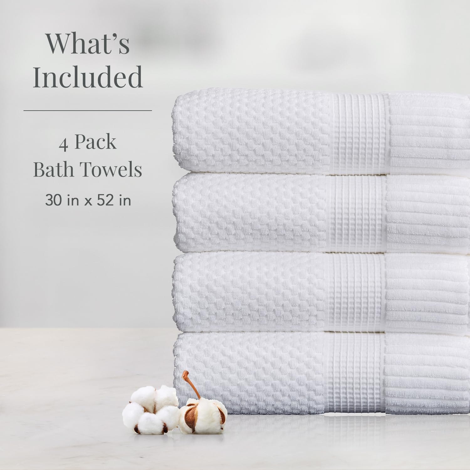 NY Loft 100% cotton towels with 600gsm for luxurious absorbency.