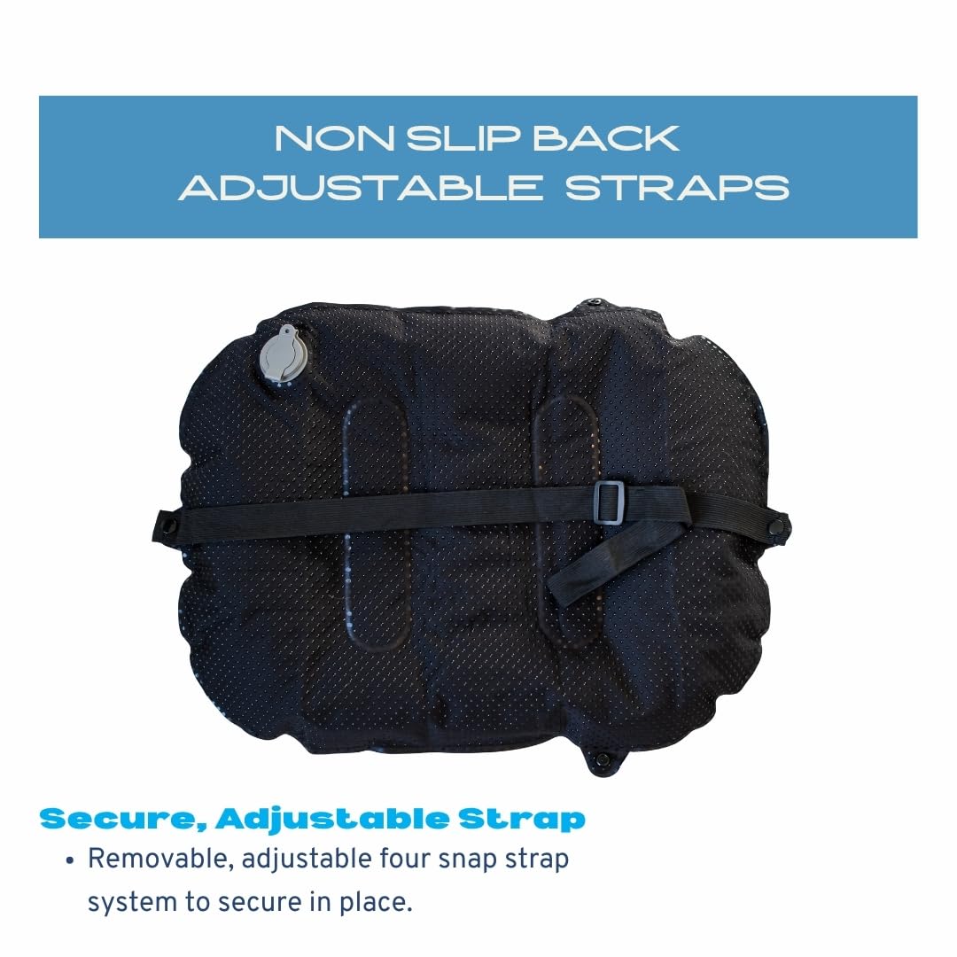 Nyack Exchange Lumbar Pillow features adjustable straps for secure placement