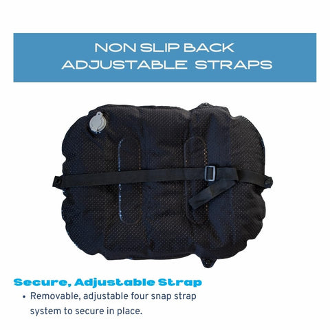 Nyack Exchange Lumbar Pillow features adjustable straps for secure placement