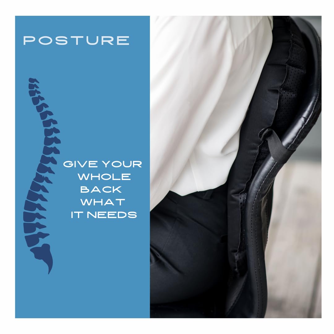 Nyack Exchange Lumbar Pillow provides full back support during seated use