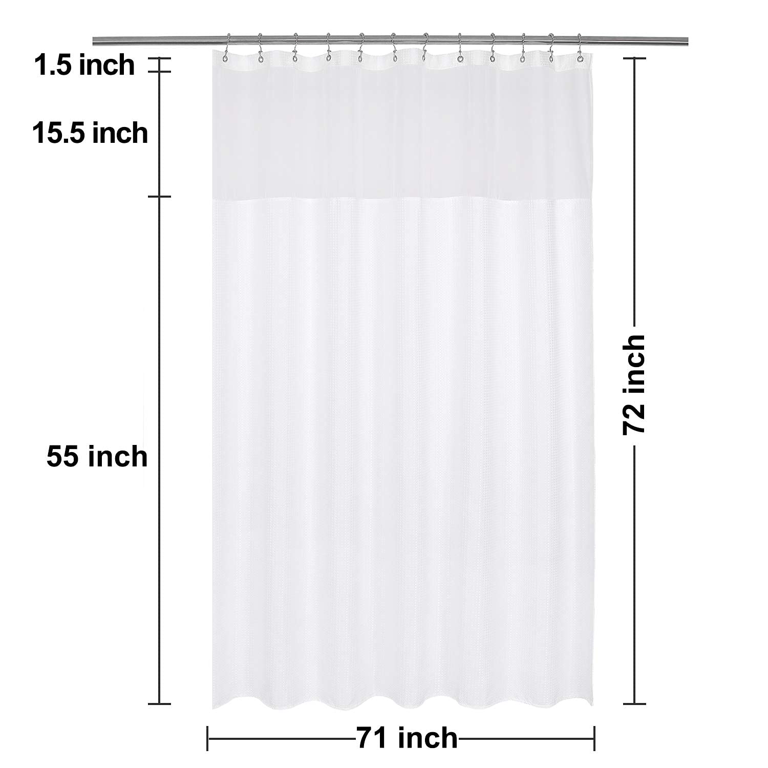 Machine-washable curtain simplifies maintenance