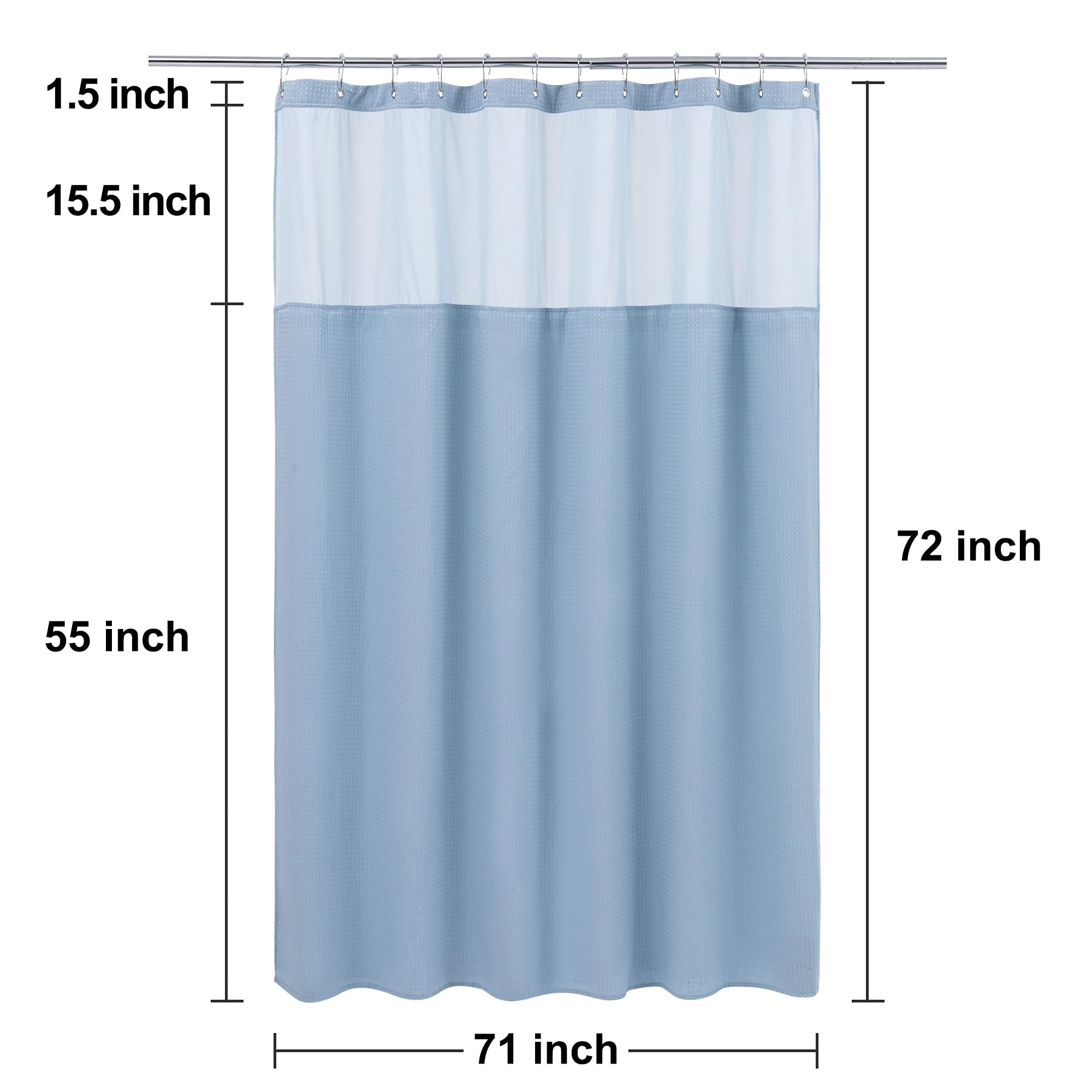 N&Y HOME rust-resistant hooks set shown for a secure shower setup.