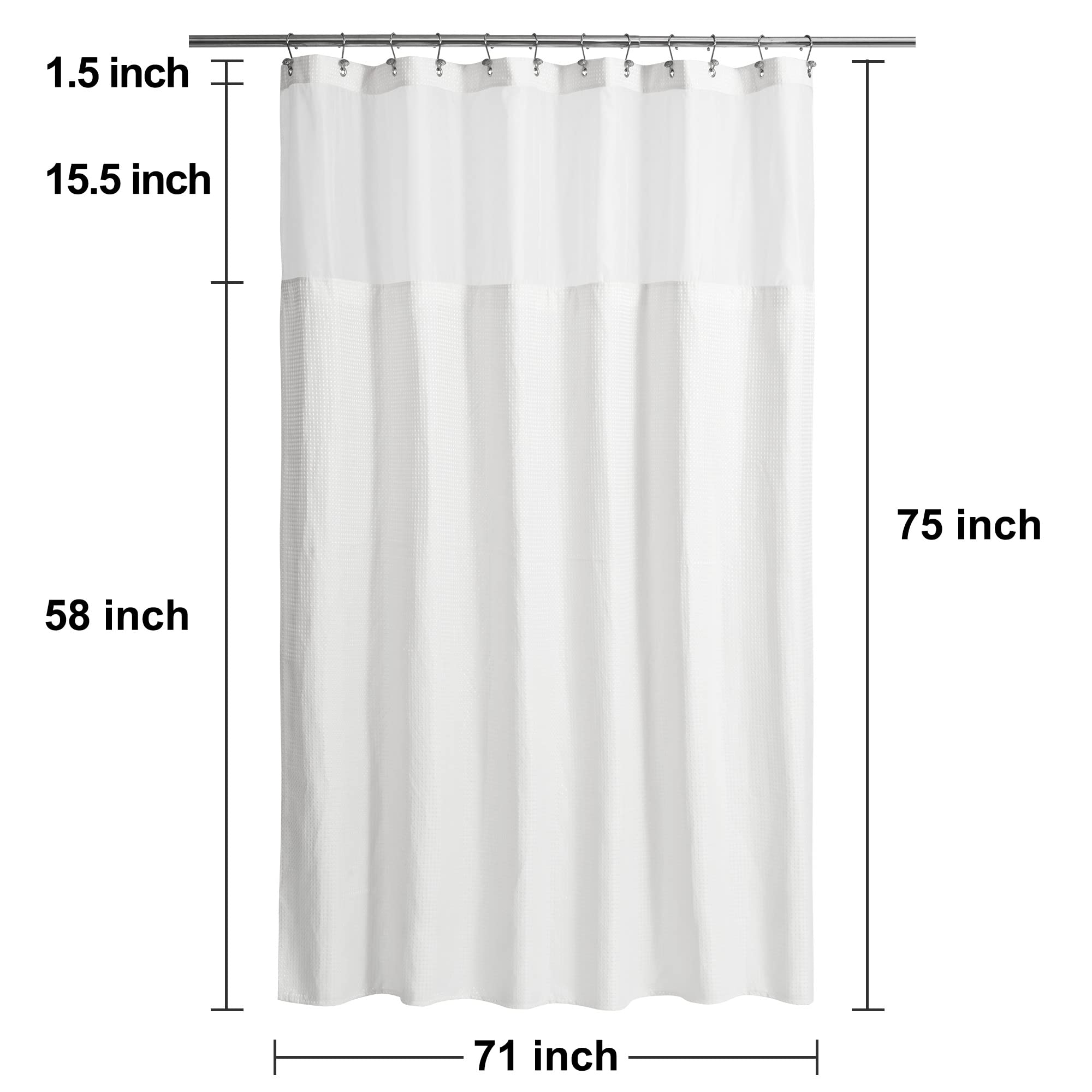 Nyhome water-repellent curtain and liner quick-dry after shower use
