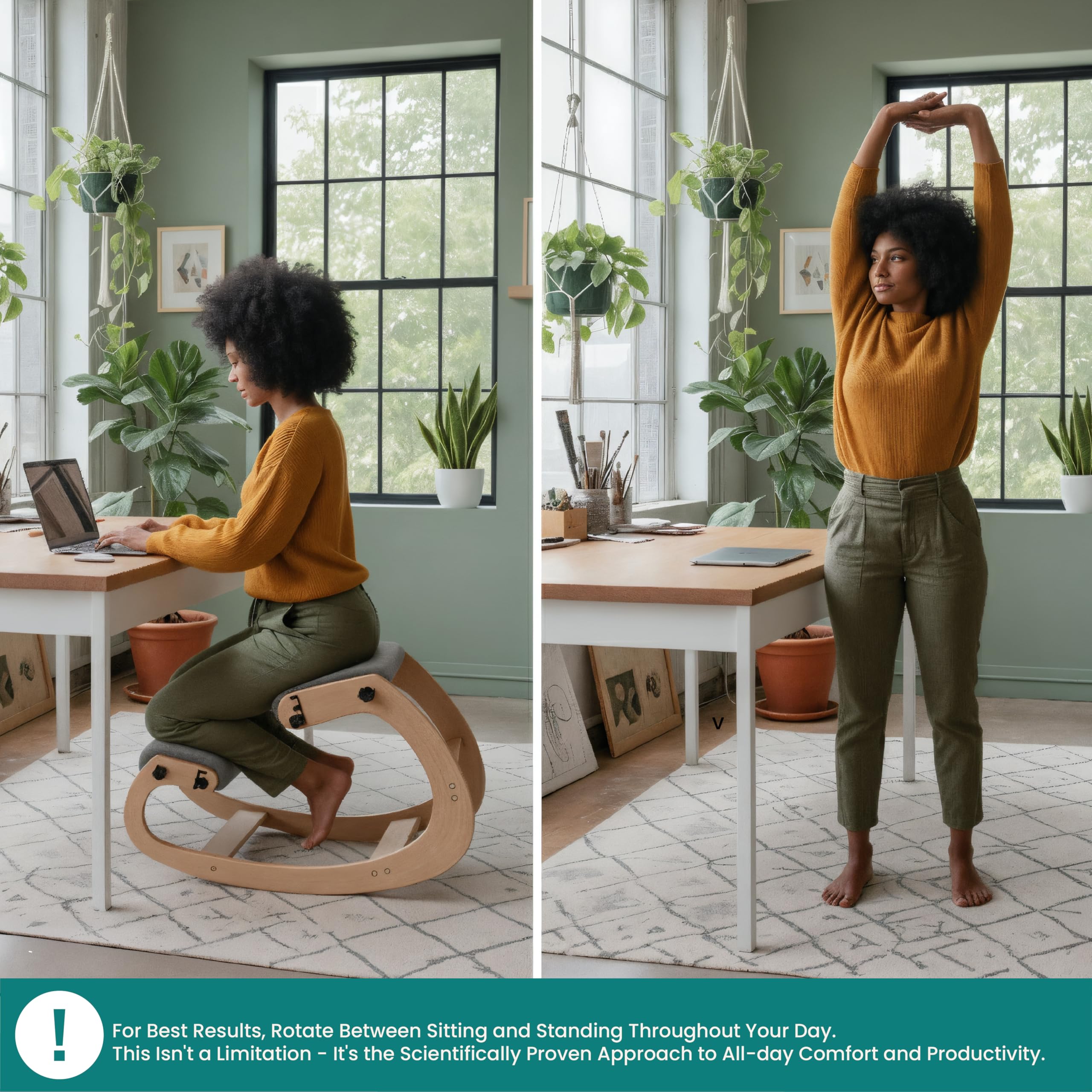 NYPOT ergonomic design supports comfortable posture during long desk tasks.