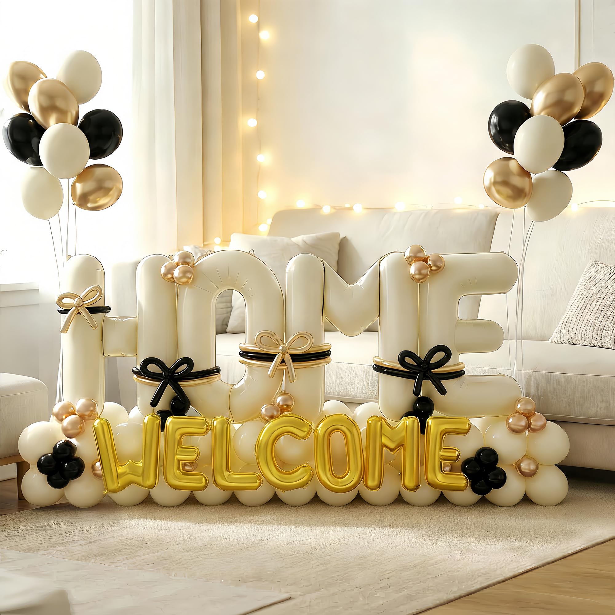 Nyvrexo 145Pcs housewarming kit with latex and foil balloons for festive decor