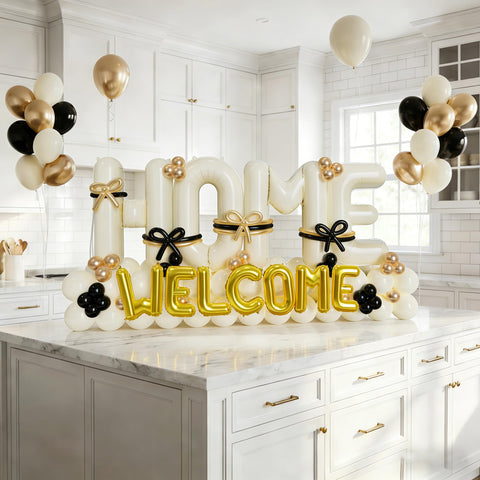 Nyvrexo cozy new-home celebration backdrop featuring neutral tones