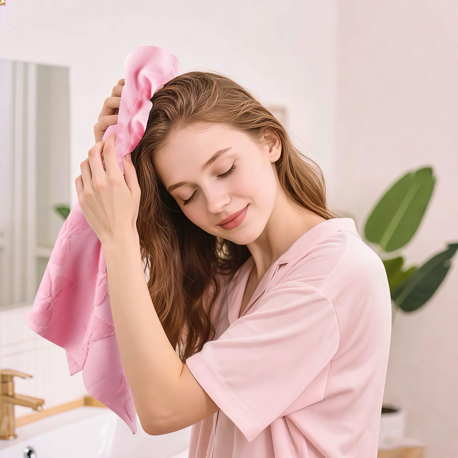 NZNDB pink bow towel highlights softness and fast drying in daily routines.