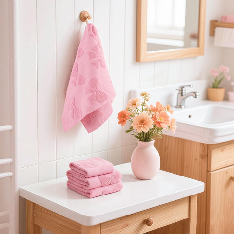 NZNDB pink bow towel makes a thoughtful gift for weddings or housewarmings.