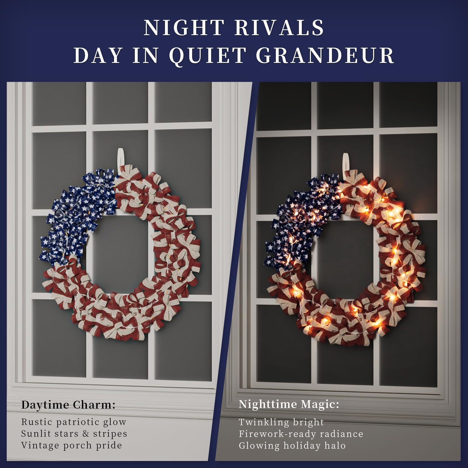 Nztze Burlap wreath is weather-resistant for outdoor use.