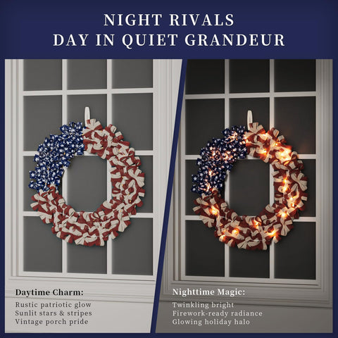 Nztze Burlap wreath is weather-resistant for outdoor use.