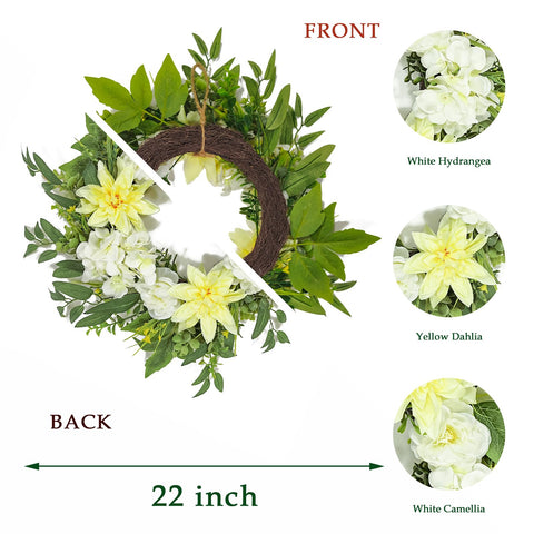 Nztze wreath on door outdoor display for porch or entryway.