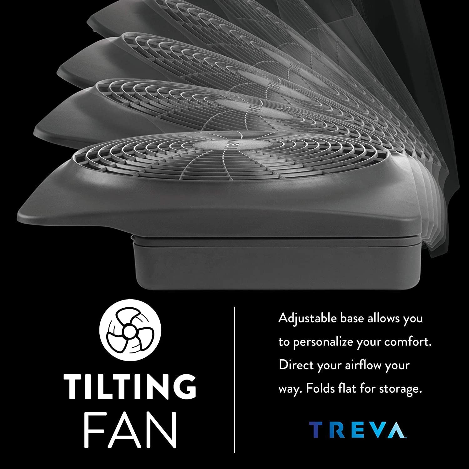 O2COOL Treva 10-Inch AC adapter included for indoor power