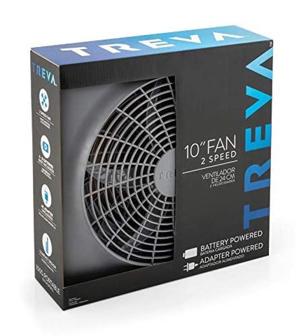 O2COOL Treva 10-Inch fan with built-in handle for quick portability