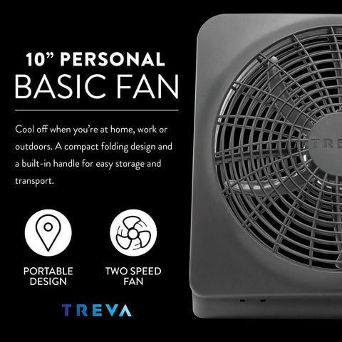 O2COOL Treva 10-Inch quiet-operation fan suitable for work and study