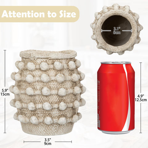 Oairse compact desk vase highlights modern cement material and stability.
