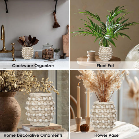 Oairse handcrafted concrete vase offers timeless charm.