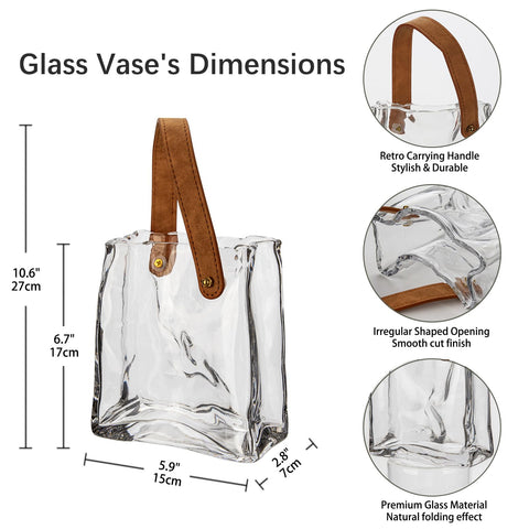 Oairse purse vase styled on a table for versatile home or office decor.