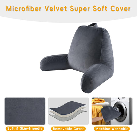OAISZ Reading Pillow arm extensions provide shoulder support