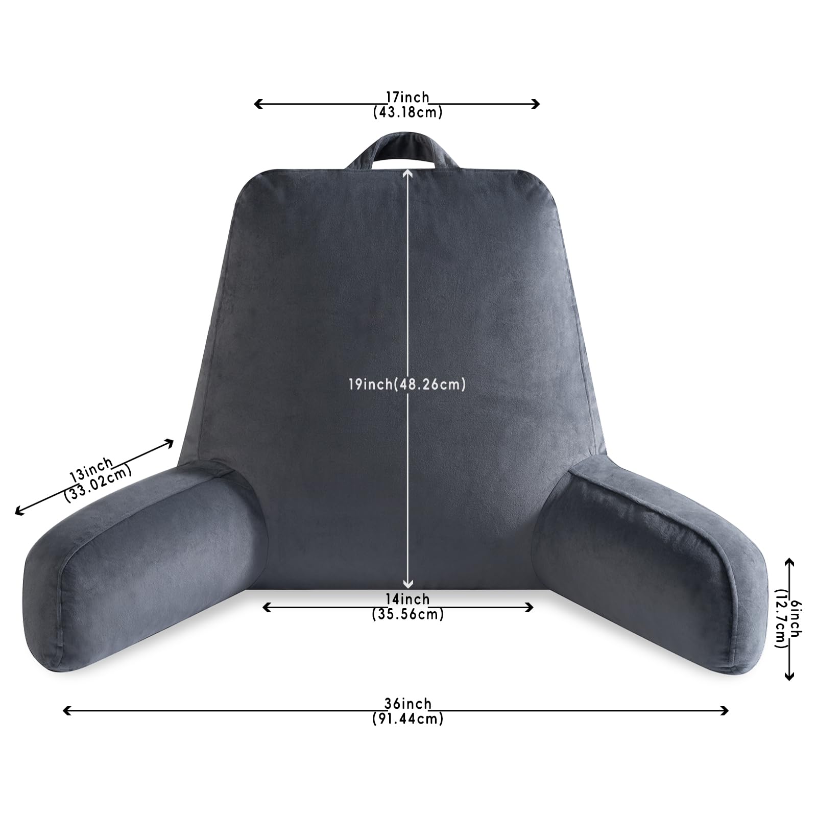 OAISZ Reading Pillow side pockets keep essentials within reach