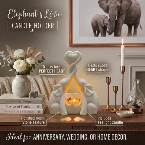 OakiWay elephant couple statue symbolizes love and good fortune in decor.
