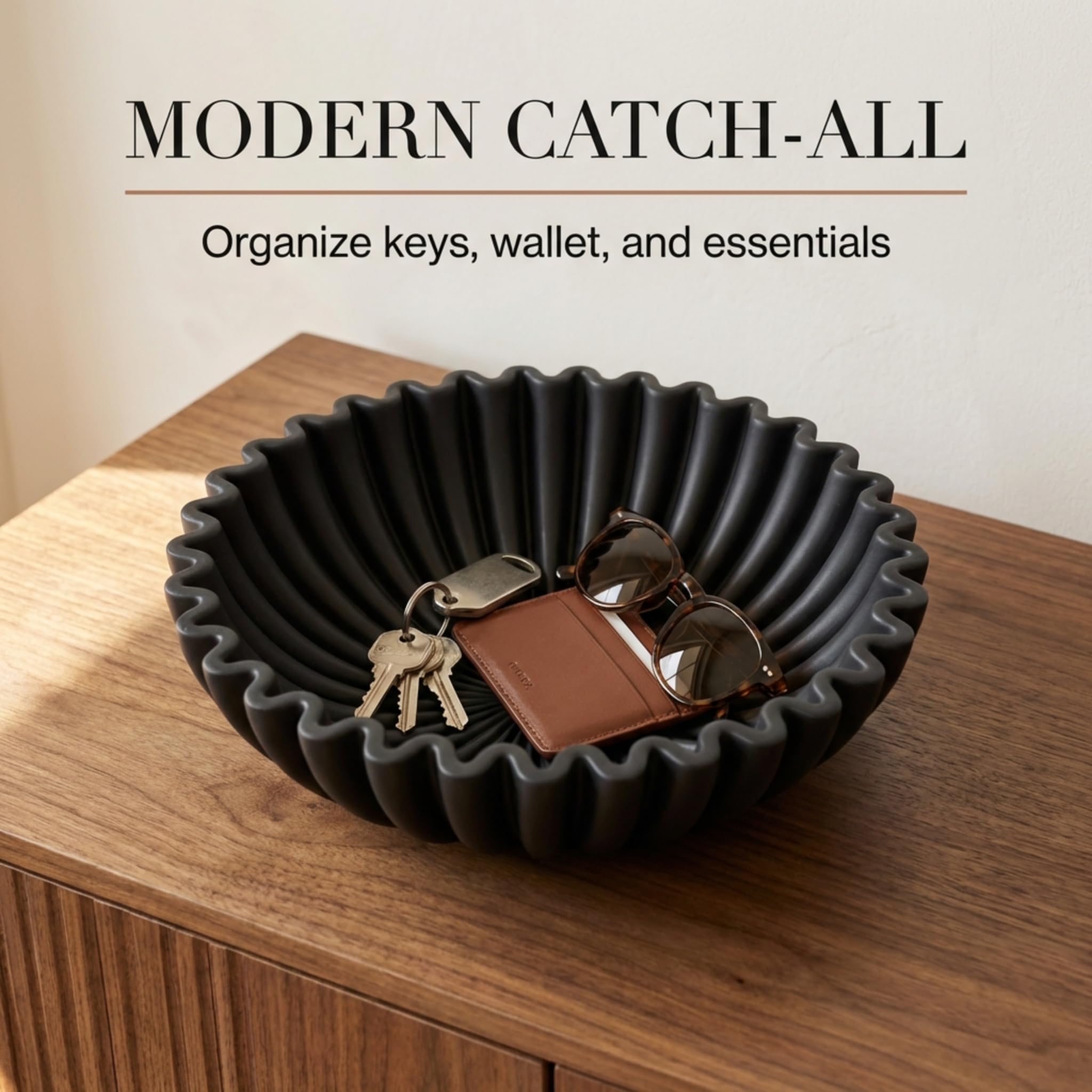 OAKOA solid concrete bowl showcases timeless design for contemporary spaces.