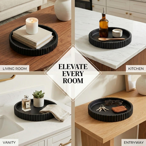 OAKOA durable serving tray, suitable for living room and kitchen use.