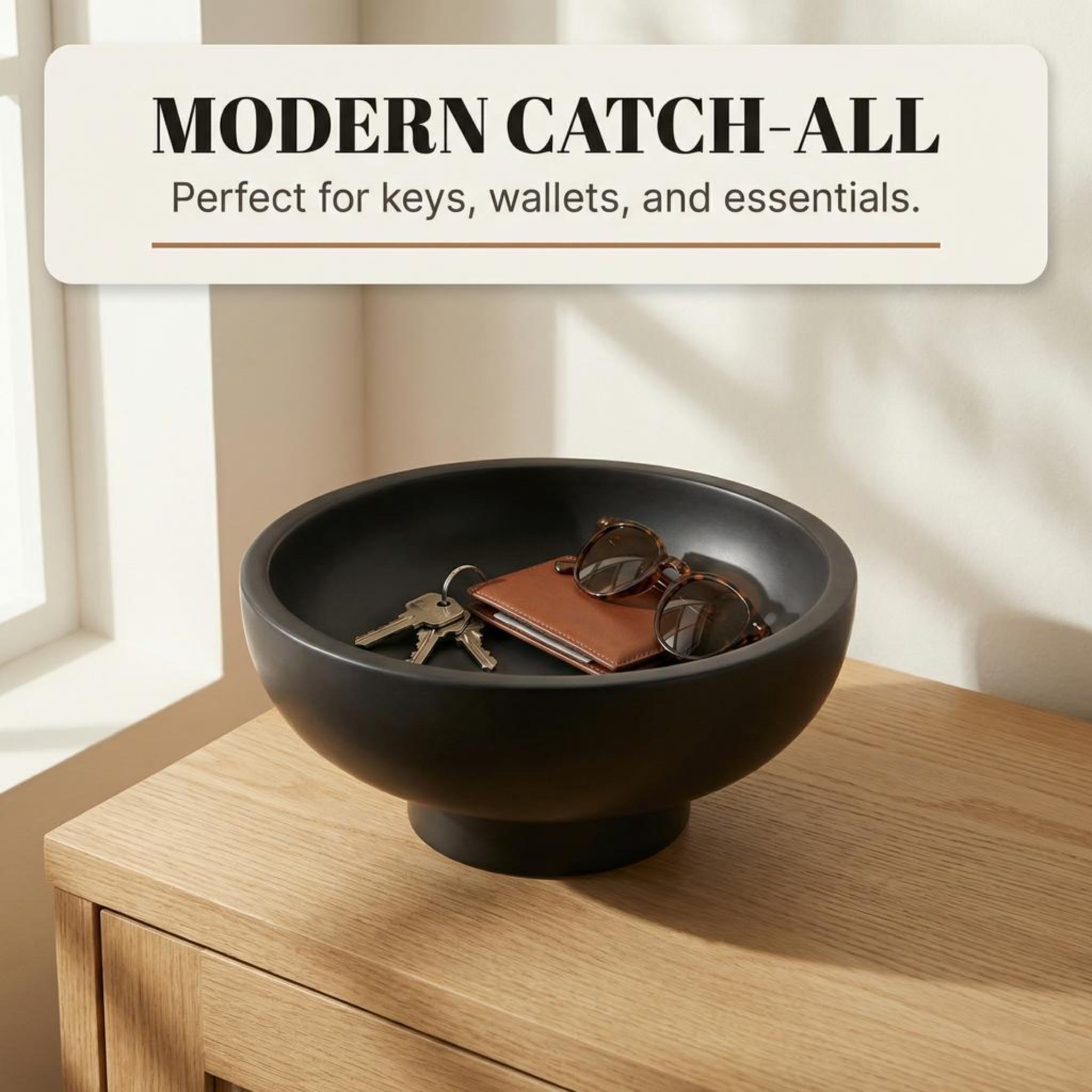 OAKOA concrete bowl is easy to clean with soap and water.