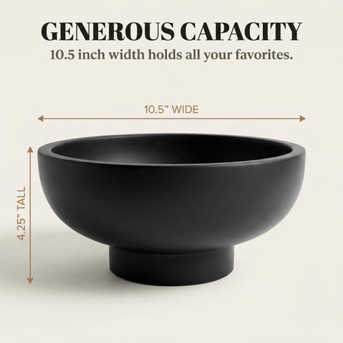OAKOA concrete bowl beside the door holds keys and small items.
