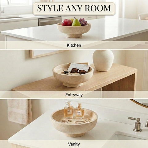 OAKOA handcrafted resin bowl blends minimalist design with natural tones.