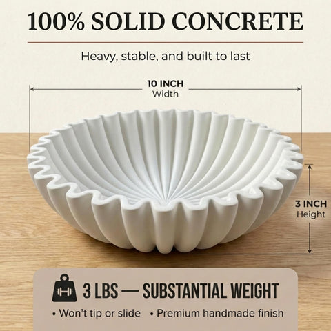 OAKOA organic fluted bowl form adds texture and dimension.
