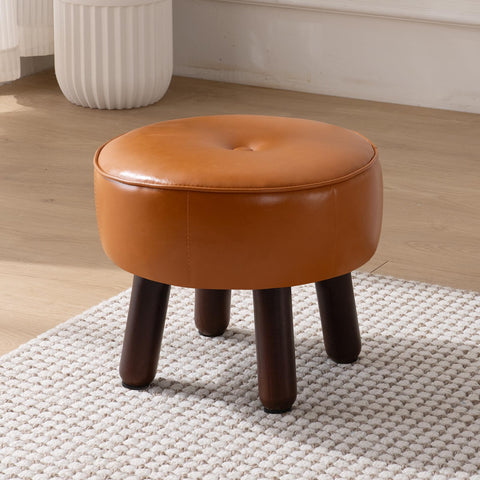 oakvivo compact ottoman fits entryways as a convenient shoe stool.