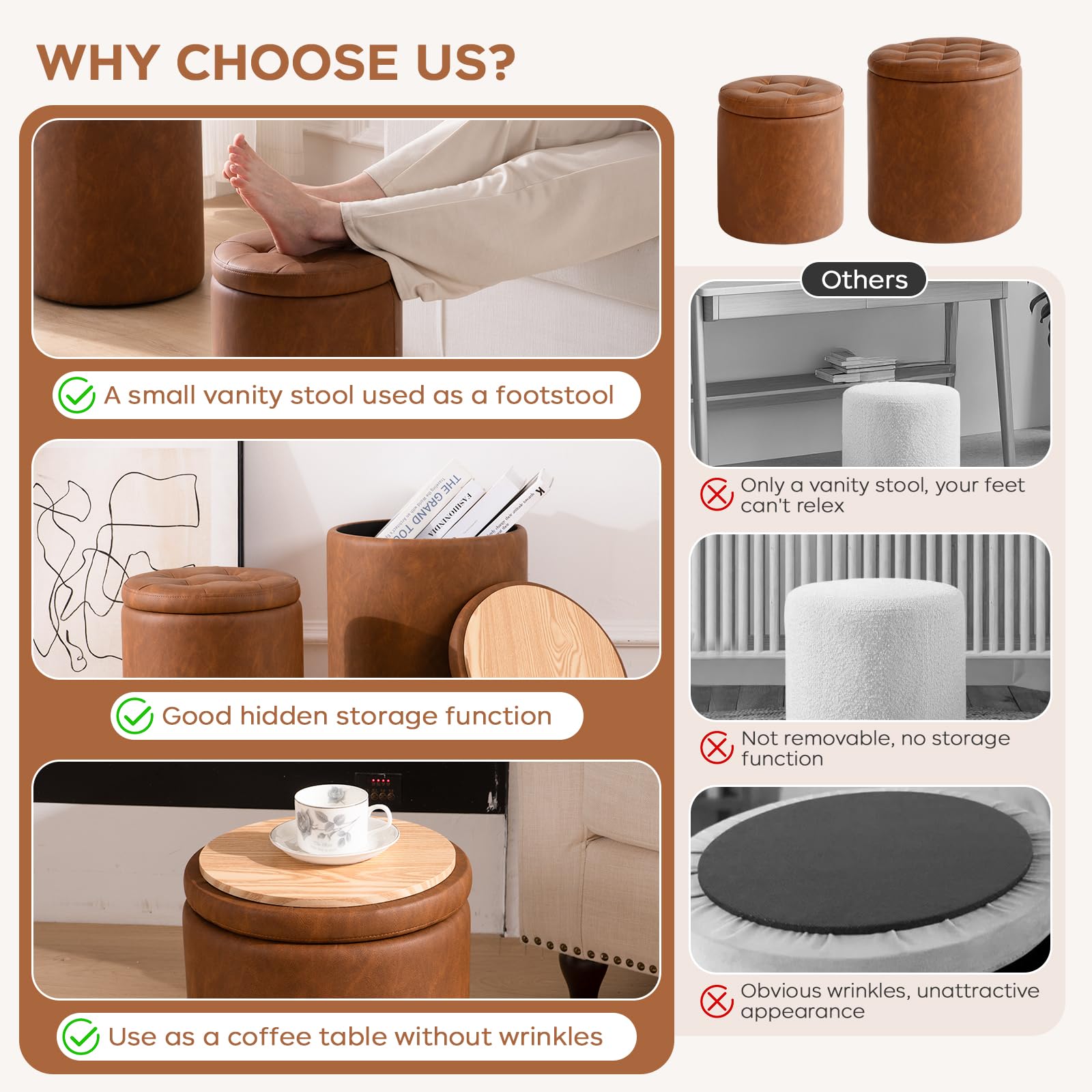 oakvivo compact design fits bedrooms and living rooms