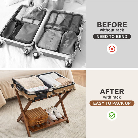 Oakvivo luggage rack features rounded edges for safety.