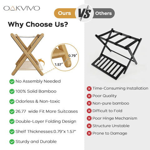 Oakvivo lower shelf provides space for shoes and bags