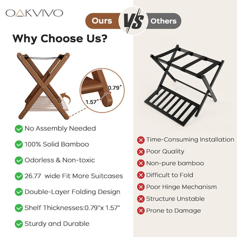 Oakvivo X shaped base provides stability on any floor.