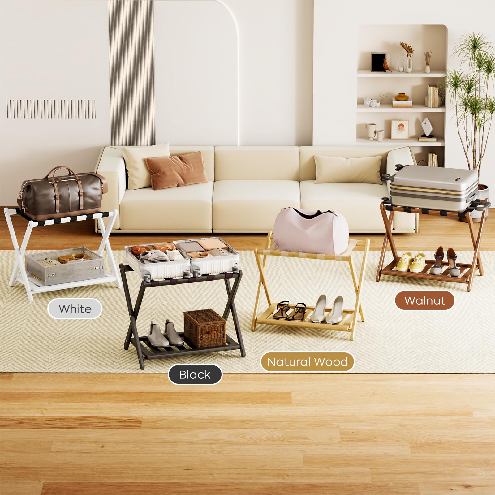 Oakvora non slip base keeps rack stable on various floors