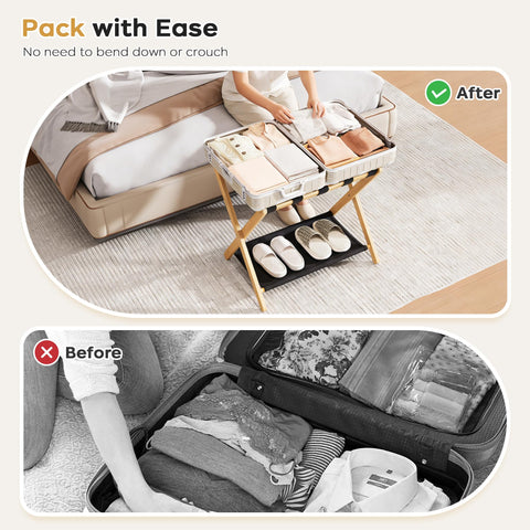 Oakvora oxford-fabric-shelf 600D storage adds space for shoes and bags.
