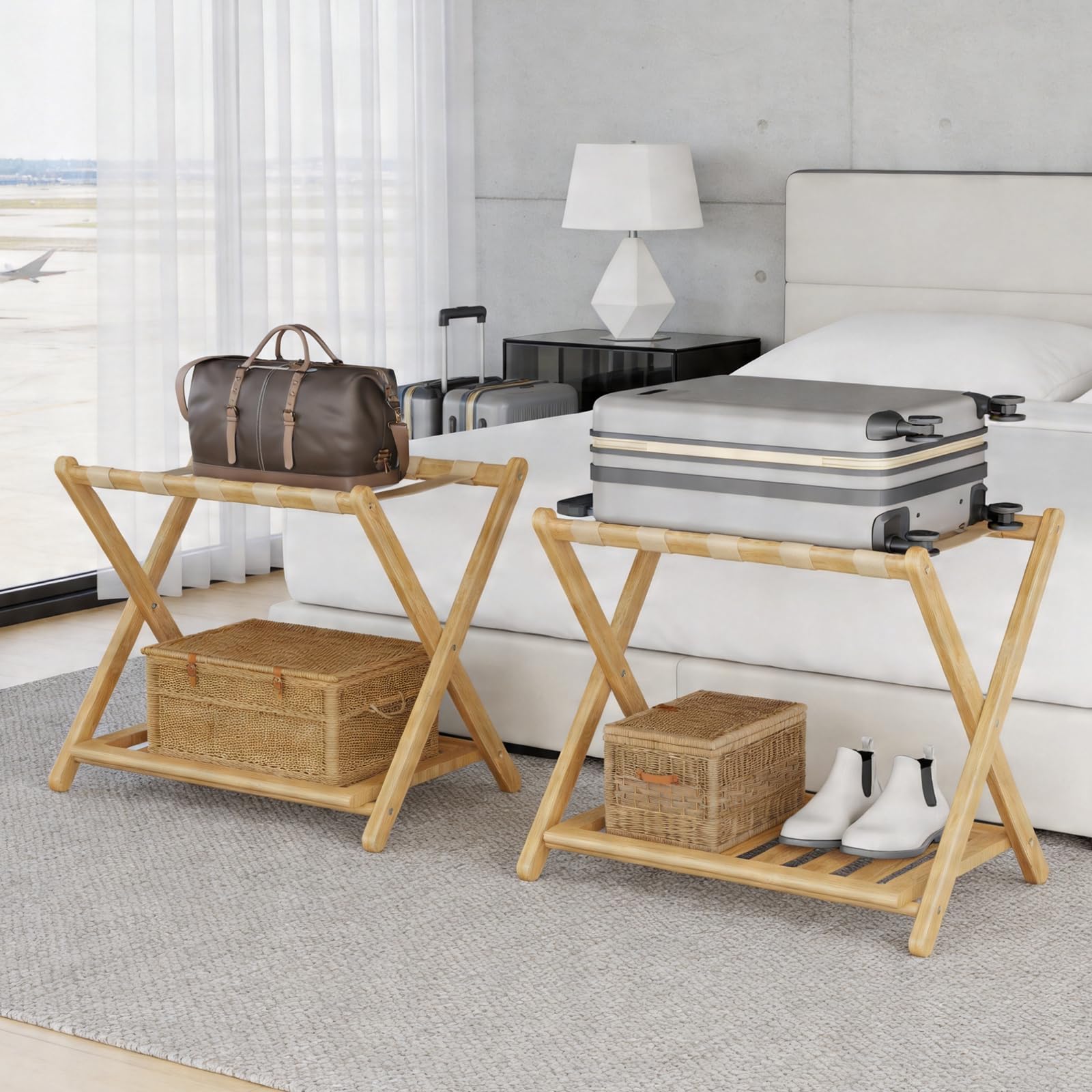Oakvora smooth rounded edges protect luggage during use