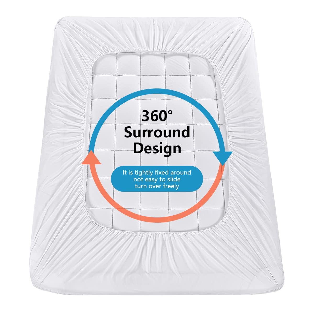 Oaskys machine-washable topper for easy care and maintenance