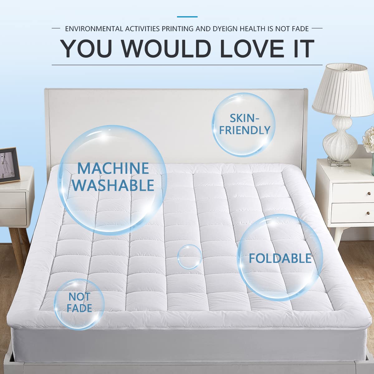 Oaskys soft microfiber top layer delivers breathable comfort through the night