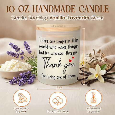 OASSIE Natural soy wax candle with vanilla lavender scent for clean burn