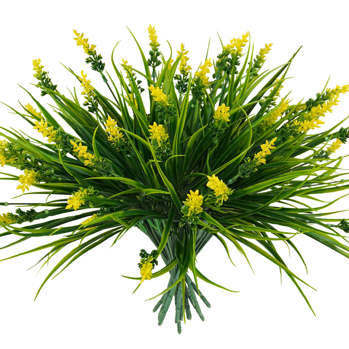 obbsie 12-pack faux monkey grass 18.2-inch stems for versatile outdoor decor