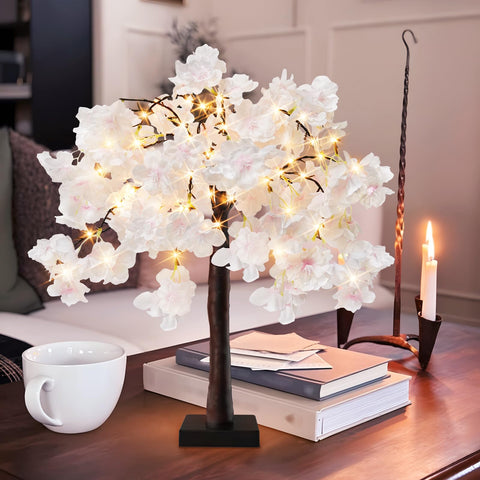 obbsie pink blossom tree decor suitable for desktops tables or shelves