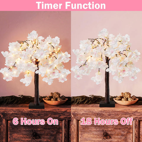 obbsie table-top sakura tree with timer provides convenient daily glow