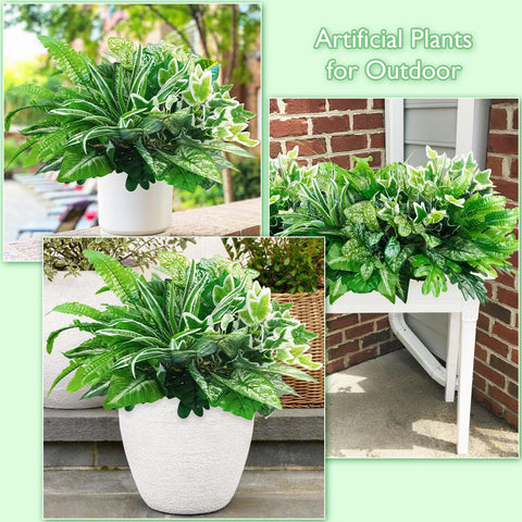 Obbsie UV resistant greenery withstands sun exposure.
