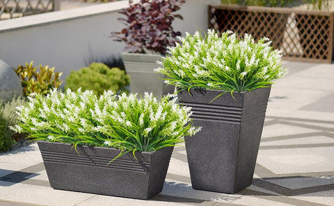 obbsie uv-resistant monkey grass stems close-up showing durable outdoor use.