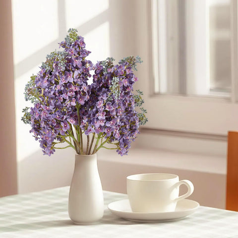 OBDXZHC bendable metal stems for lilac flowers enabling easy shaping.