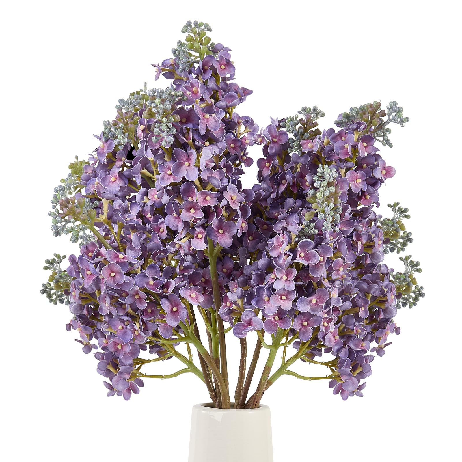 OBDXZHC lilac artificial flowers in a vase for year-round elegance.