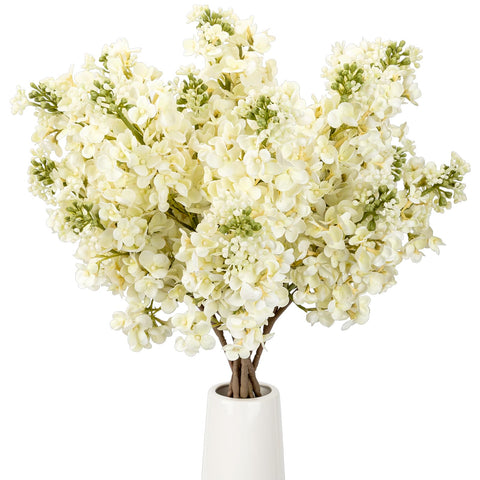 OBDXZHC white lilac artificial flowers with 65 cm stems for easy decorating.